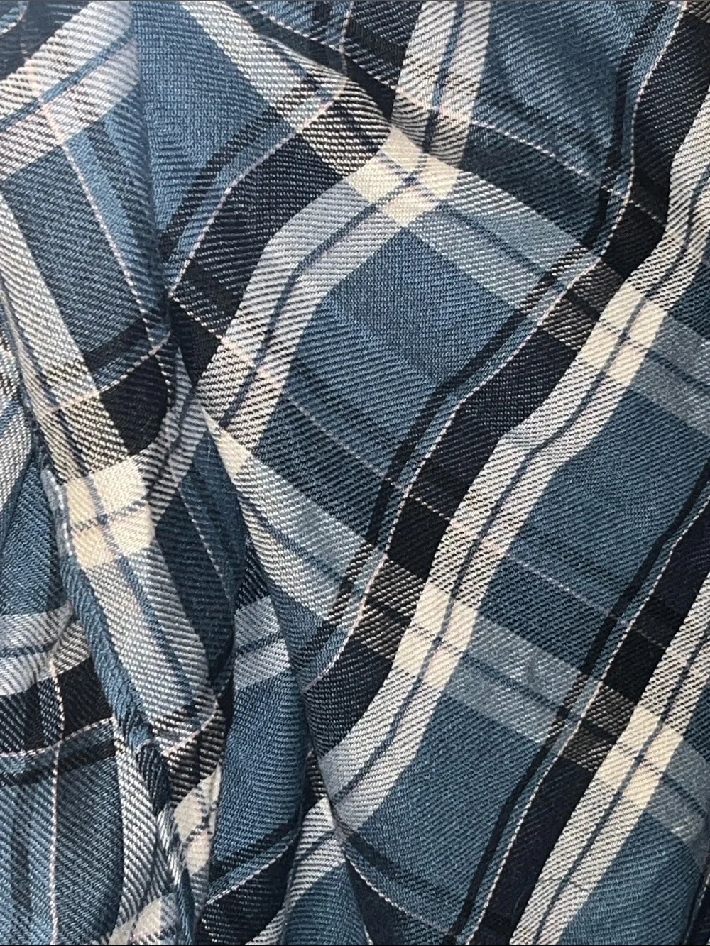 Unisex Tartan Plaid Teal, Black and White Lightweight Scarf S015